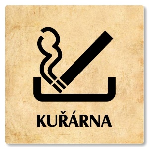 Kuřárna, 100x100mm, pergamen, Nevada